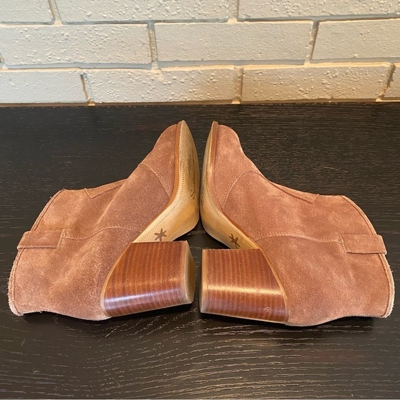 Splendid, Women’s Lakota Western Ankle Suede Boots Booties Beige Size 8 - Picture 5 of 7